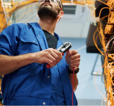 Infraestrutura de rede com cabeamento estruturado e equipamentos de telecomunicações